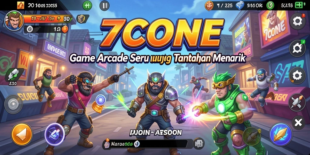 Tampilan gameplay 7CONE yang menegangkan dan penuh aksi.