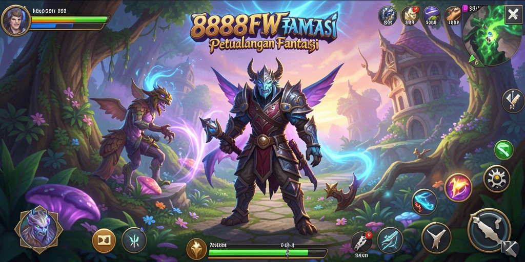 Tampilan gameplay RPG yang menegangkan dan penuh strategi dalam 888FW.