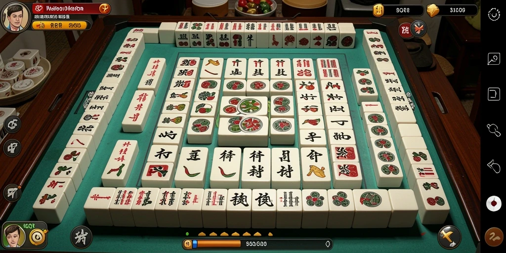 Tampilan gameplay Mahjong yang menarik dan penuh warna dari 8QR.