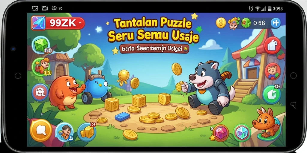Gameplay seru dalam 99ZK menantang logika dan kreativitas.