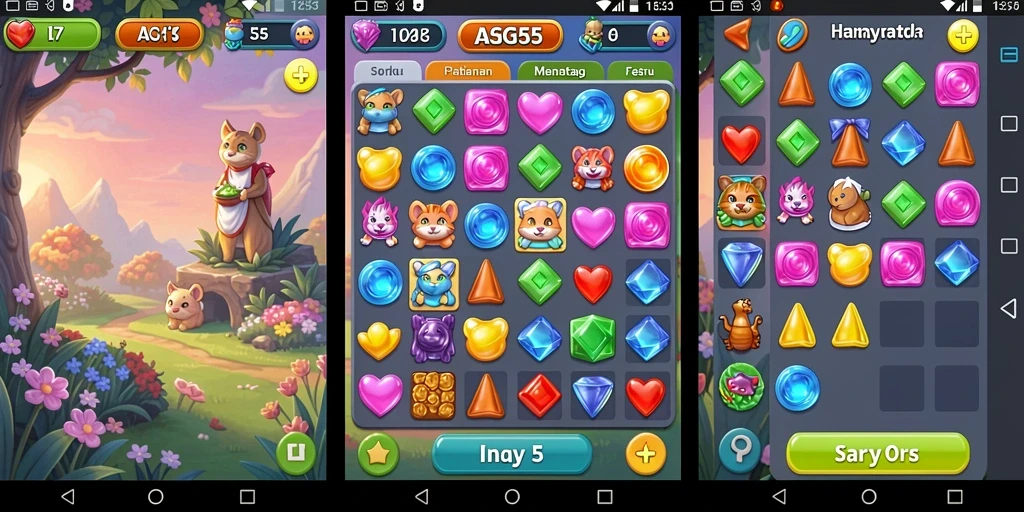 Tampilan gameplay ASG55 yang seru dan berwarna.
