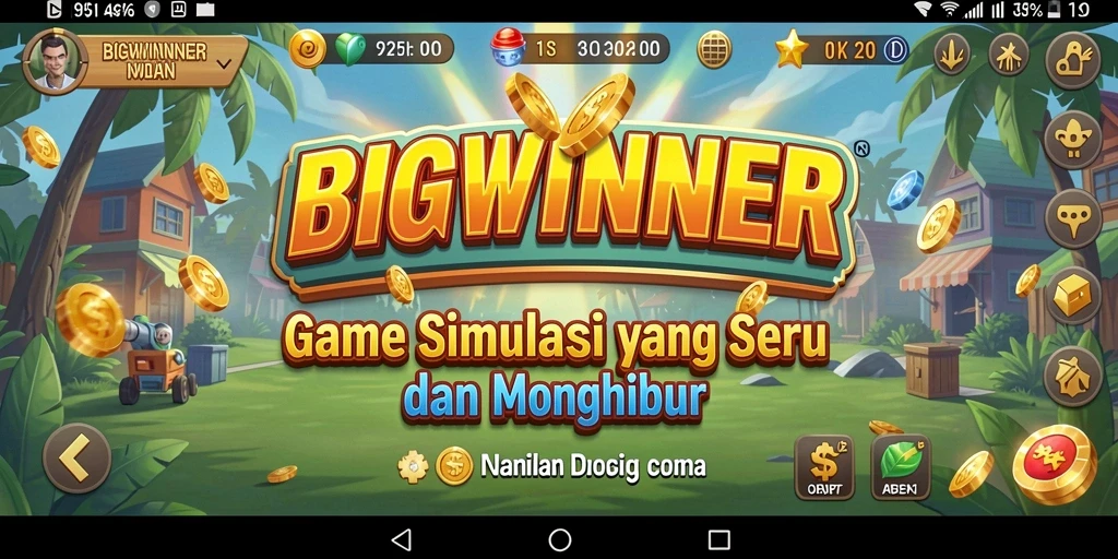 Tampilan gameplay BIGWINNER menunjukkan aksi dan grafis menarik.