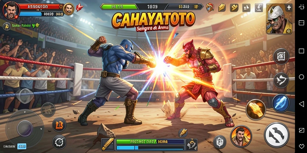 Tampilan gameplay CAHAYATOTO yang dinamis dan penuh aksi.