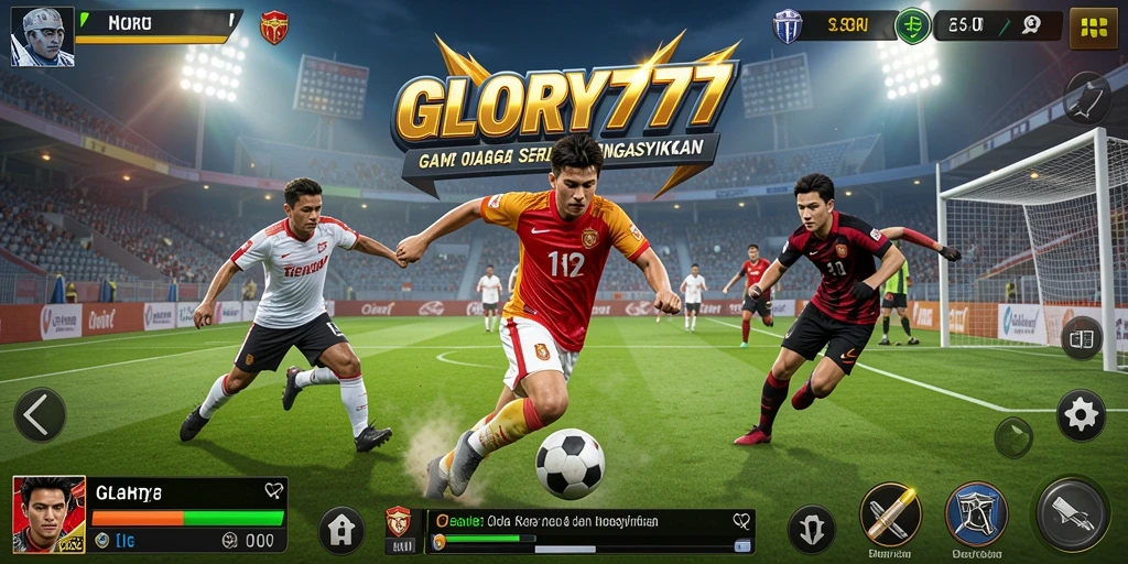 Tampilan seru dari gameplay GLORY777 yang menampilkan aksi olahraga.