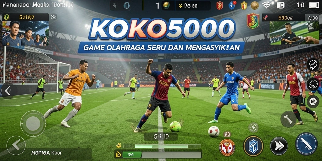 Tampilan gameplay seru KOKO5000 yang penuh aksi olahraga.
