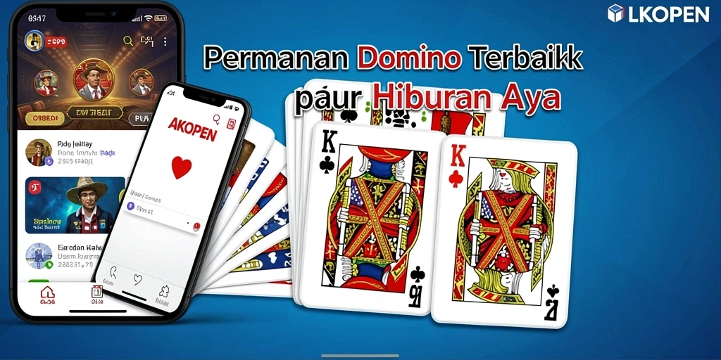 Screenshot LKOPEN menampilkan gameplay Domino yang seru dan interaktif.
