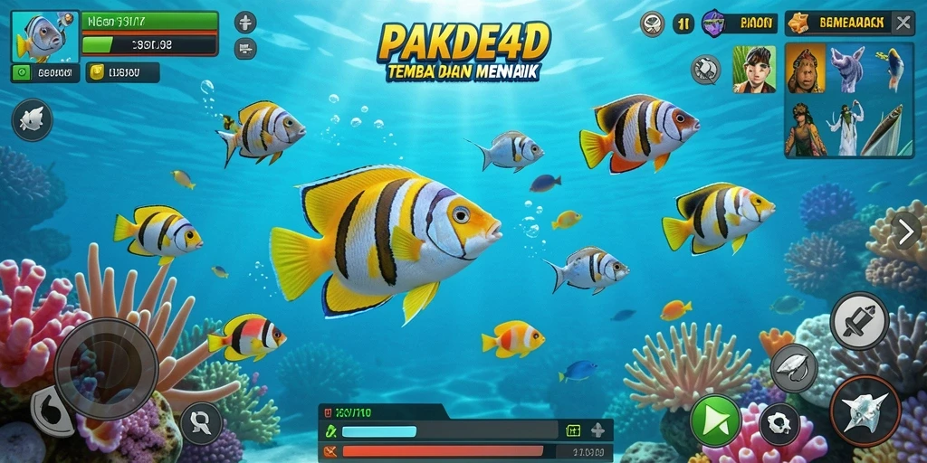 Tampilan gameplay Tembak Ikan yang seru di PAKDE4D.
