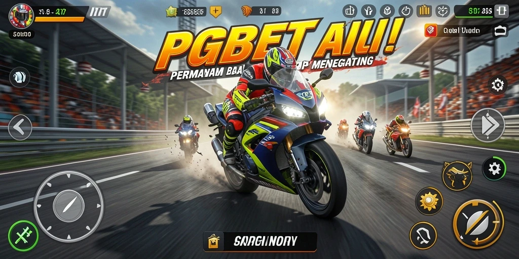 Screenshot PGBET yang menampilkan aksi balap motor yang seru.