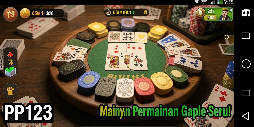 Tampilan gameplay Gaple yang seru dan menarik di PP123.