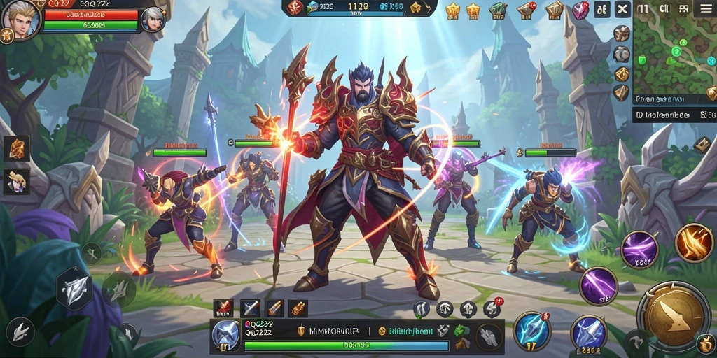 Gameplay <strong>QQ222</strong> yang menampilkan petualangan epik di dunia fantasi.