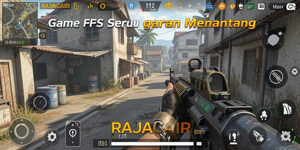 Tangkapan layar gameplay RAJACAIR menunjukkan pertempuran yang mendebarkan.