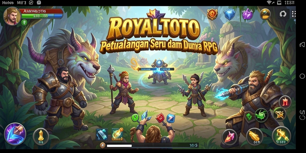 Screenshot gameplay ROYALTOTO menampilkan aksi pertarungan yang menegangkan.
