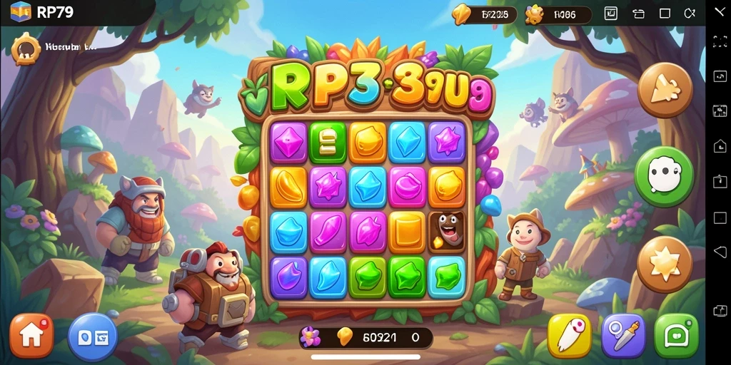 Tampilan menarik dari gameplay Match-3 RP79 yang menantang.