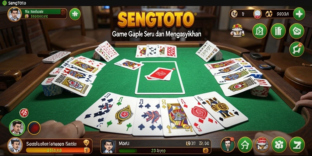 Tampilan gameplay seru dalam SENGTOTO dengan pemain Gaple lainnya.
