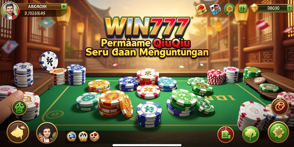 Tampilan dinamis gameplay QiuQiu di WIN777.