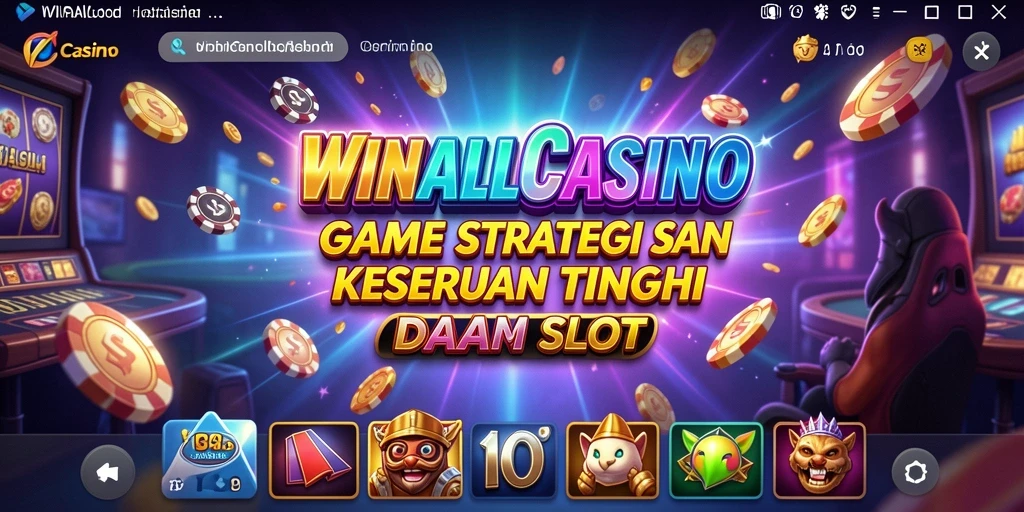 Tampilan menawan dari gameplay slot WINALLCASINO yang mendebarkan.