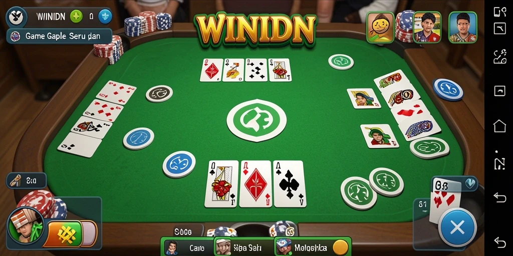 Tampilan gameplay Gaple yang seru dan menantang di WINIDN.